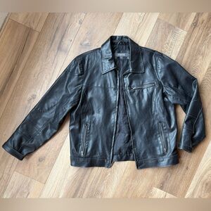 Kenneth Cole Leather Bomber Jacket